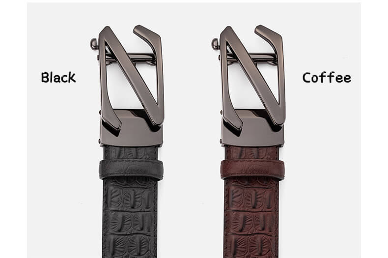 Casual Business Belts men's Leather Belts Luxury Alloy  Z Buckle Automatic Buckle Leather Waistband