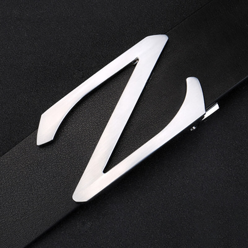Casual Business Belts men's Leather Belts Luxury Alloy  Z Buckle Automatic Buckle Leather Waistband